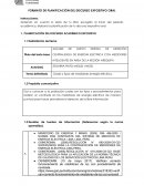 Formato de planificación del discurso expositivo oral