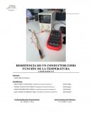 Resistencia de un conductor como función de la temperatura