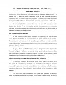 El campo de conocimiento de la naturaleza. Las relaciones Hombre-Naturaleza