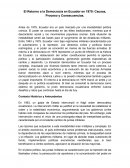 El retorno a la democracia en Ecuador en 1979: Causas, proceso y consecuencias