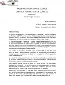 Muestreo de residuos solidos urbanos por metodo de cuarteo