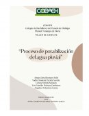 Proceso de potabilización del agua pluvial