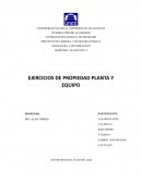 Proyecto de carrera: Contaduría pública. Ejercicios de propiedad, planta y equipo