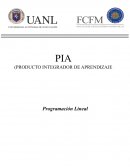 Programación lineal. Métodos para resolver problemas de Investigación de Operaciones