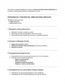 Programa del concurso del Himno Nacional Mexicano