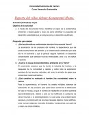 Reporte del video debate documental Home