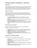 Psicología cognitiva: Fundamentos y aplicaciones