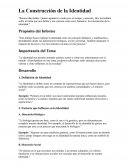 La Construcción de la Identidad. La Identidad en la Era Digital