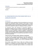 El conocimiento intuitivo como parte de la sabiduría docente
