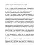 Instituto Colombiano de Bienestar Familiar (ICBF) Programas de alimentación escolar