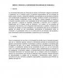 Mision y vision de la Universidad Bolivariana de Venezuela