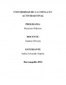 Recursos hídricos. Observación y análisis