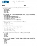 Lenguaje y comunicación ¿Qué es un verbo?