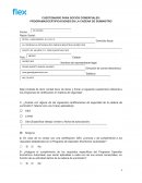 Cuestionario para socios comerciales: programas/certificaciones en la cadena de suministro