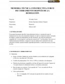 Memoria técnica constructiva cerco de cerramiento después de la demolición