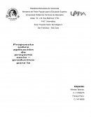 Propuesta sobre aplicación de proyecto socio – productivo para la aldea Dr. J.M. Siso Martínez