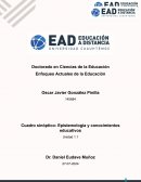 Cuadro sinóptico - Epistemología y conocimientos educativos