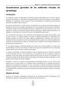 Características generales de los ambientes virtuales de aprendizaje