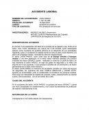 Análiisis de accidente de trabajo