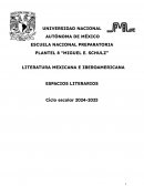 Literatura mexicana e iberoamericana Espacios literarios