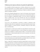 Problemas que las empresas enfrentan en la gestión del capital humano