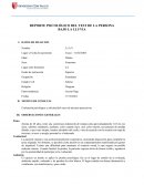 Reporte psicológico del test de la persona bajo la lluvia