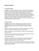 Resumen derecho. Nociones generales