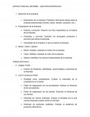 Estructura del informe – Gestion estrategica