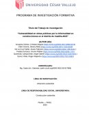 Vulnerabilidad en obras públicas por la informalidad en construcciones en el distrito de Castilla-2023
