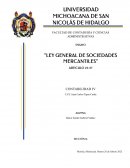 Ley General de Sociedades Mercantiles. Articulos con ejemplos