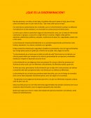 Que es la discriminacion