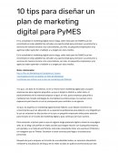 10 tips para diseñar un plan de marketing digital para PyMES