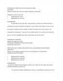 Informe de porcentaje de avance de obra