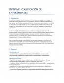 Informe: clasificación de enfermedades