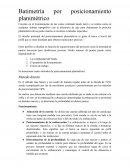 Batimetría por posicionamiento planimétrico