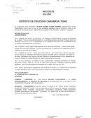 Moción de saludo. Distrito de Crucero - Carabaya - Puno