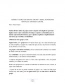 Teoría de grupos. grupo y serie, fenómenos grupales. dinamica grupal