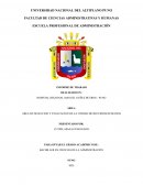 Informe de practicas pre profesionales realizado en: Hospital Regional Manuel Nuñez Butron - Puno