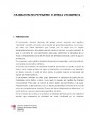 Calibracion del pictometro o botella volumetrica