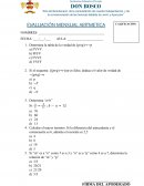 Evaluación mensual aritmetica