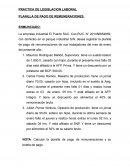 Practica de legislacion laboral Planilla de pago de remuneraciones