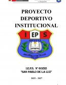 Proyecto deportivo institucional