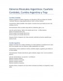 Géneros musicales argentinos: Cuarteto Cordobés, Cumbia Argentina y Trap