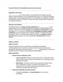 Proyecto educativo individualizado para alumno extra-edad