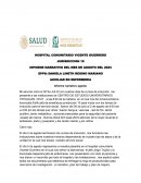 Practica de enfermeria. Informe narrativo