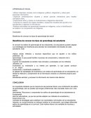 Tipos de estilos de aprendizaje. Aprendizaje visual