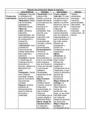 Sistema de producción según la empresa