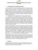 Informe de visita de campo en la Parroquia Salatí, Cantón Portovelo