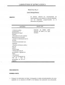 Practica química: Electroquímica