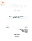 Sujetos de la Relaciòn Tributaria